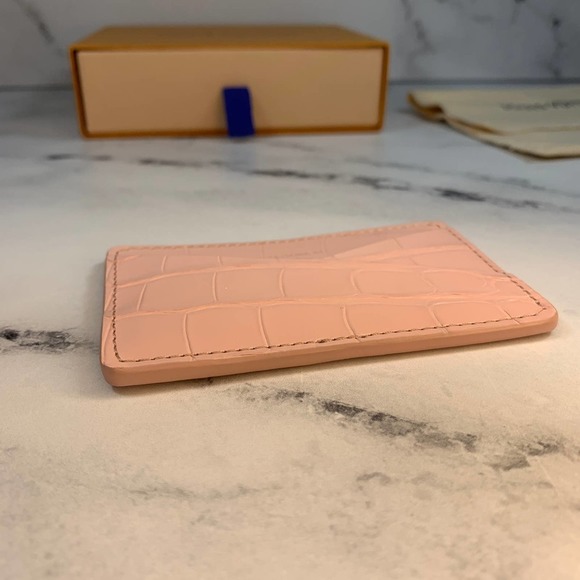 Louis Vuitton Alligator Cardholder crocodile pink exotic card case wallet LV - Picture 4 of 10